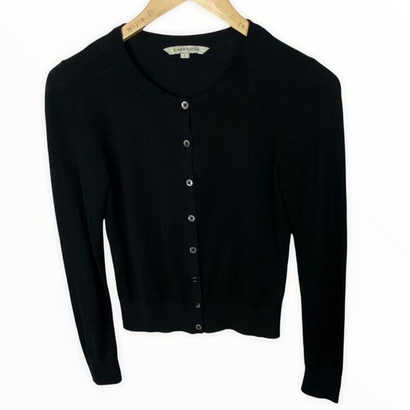 41 Hawthron Black Cardigan Sweater Silk Modal Stitchfix Womens Size Small Top S - Picture 3 of 10